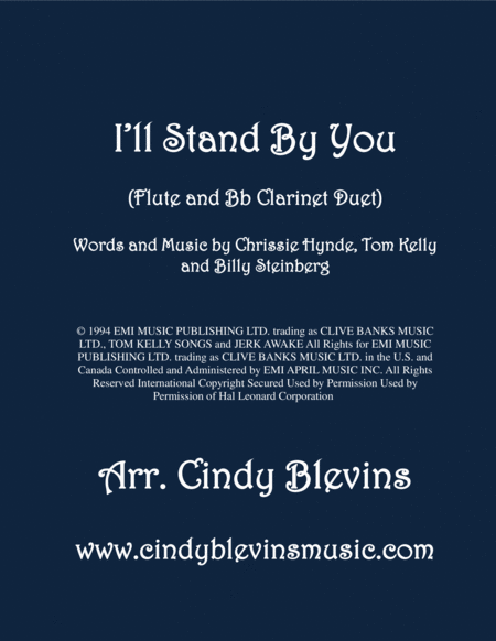 I Will Stand By You Arranged For Flute And Bb Clarinet Sheet Music