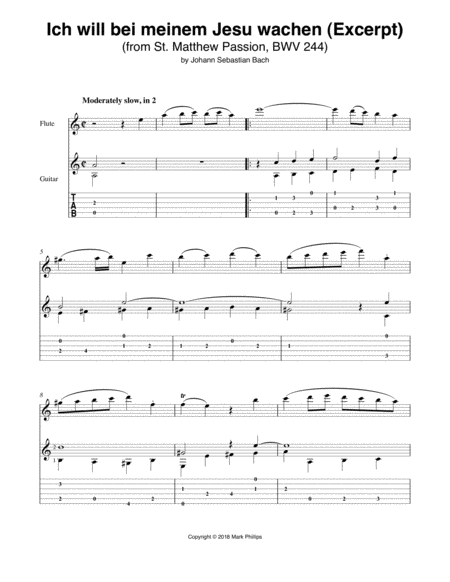 Free Sheet Music Ich Will Bei Meinem Jesu Wachen Excerpt