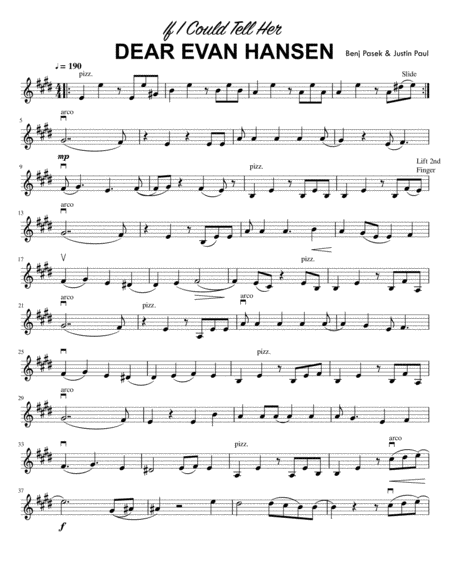 If I Could Tell Her Violin Solo No Piano Accompaniment Sheet Music