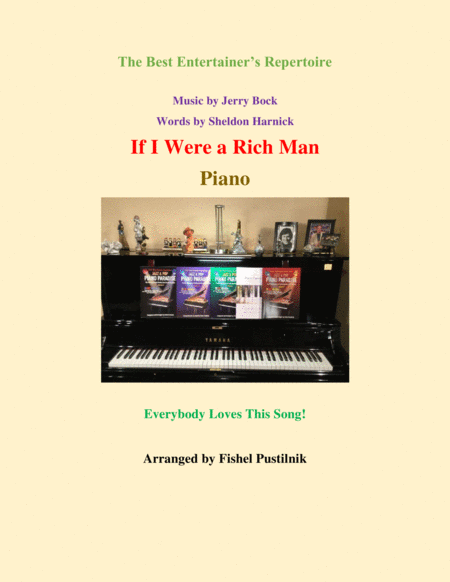 Free Sheet Music If I Were A Rich Man For Piano