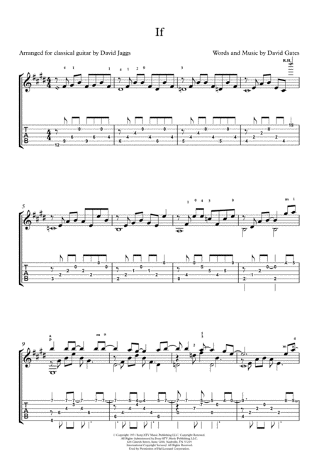 Free Sheet Music If Including Tablature