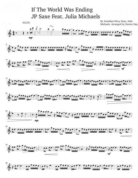 Free Sheet Music If The World Was Ending For Flute