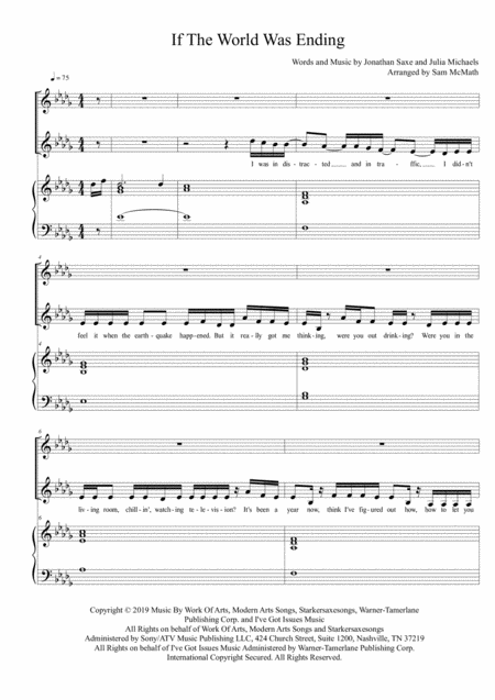 If The World Was Ending Sheet Music