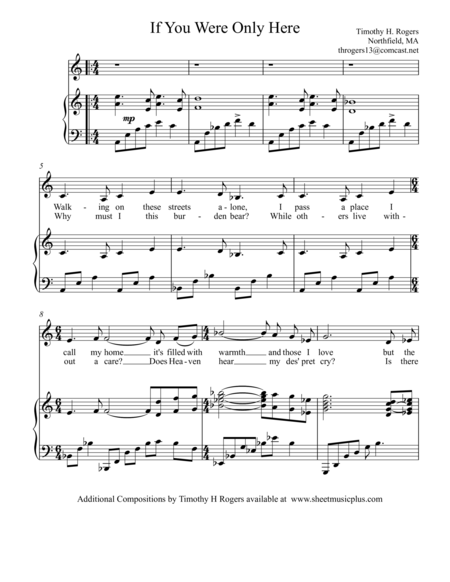 If You Were Only Here Tonight Sheet Music