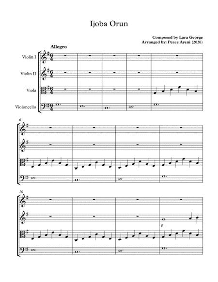 Free Sheet Music Ijoba Orun By Lara George