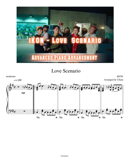 Free Sheet Music Ikon Love Scenario Advanced Piano Solo Arrangement