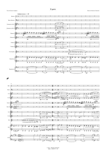 Free Sheet Music Il Gatto School Orchestra Version
