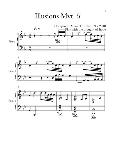 Illusions Mvt 5 Sheet Music