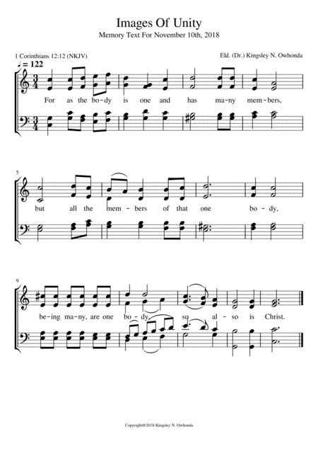 Images Of Unity Sheet Music