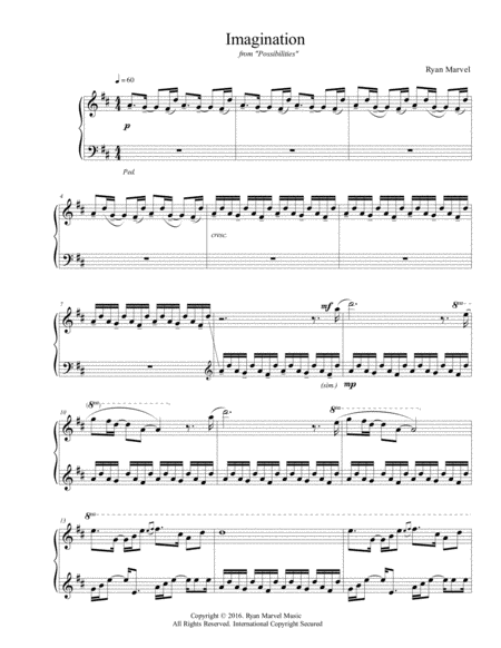 Free Sheet Music Imagination From Possibilities