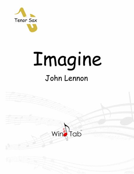 Imagine Tenor Saxophone Tab Sheet Music