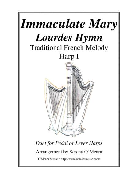 Free Sheet Music Immaculate Mary Lourdes Hymn Harp I