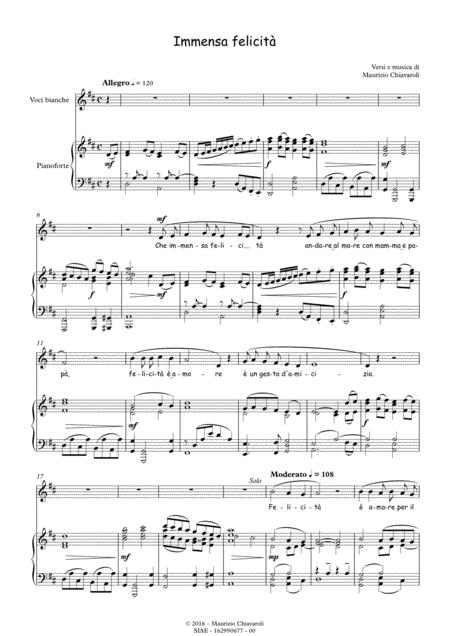 Free Sheet Music Immensa Felicit