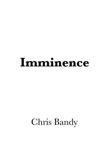 Free Sheet Music Imminence