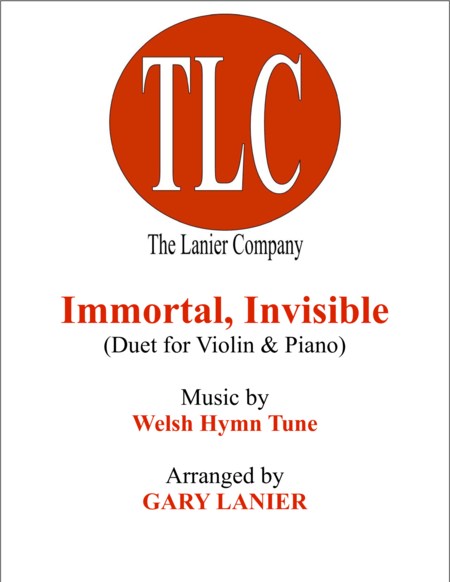 Free Sheet Music Immortal Invisible Duet Violin And Piano Score And Parts