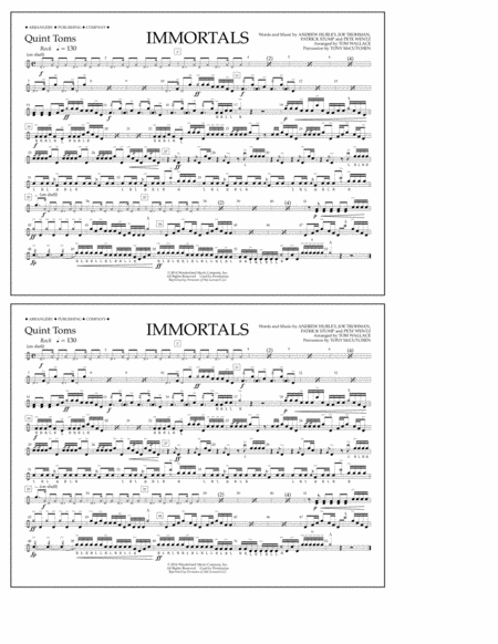 Immortals From Big Hero 6 Arr Tom Wallace Quint Toms Sheet Music