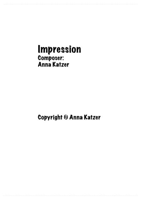 Impression For Piano Sheet Music