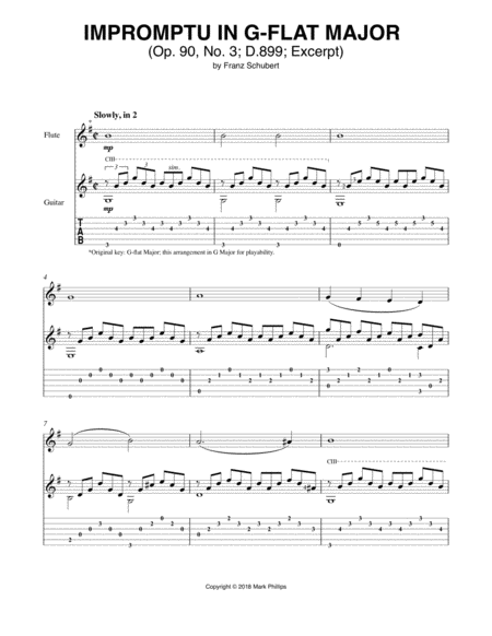 Impromptu In G Flat Major Op 90 No 3 D 899 Excerpt Sheet Music