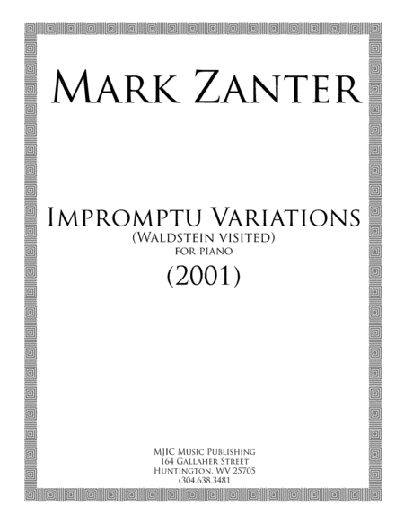 Impromptu Variations Waldstein Visited 2001 For Solo Piano Sheet Music