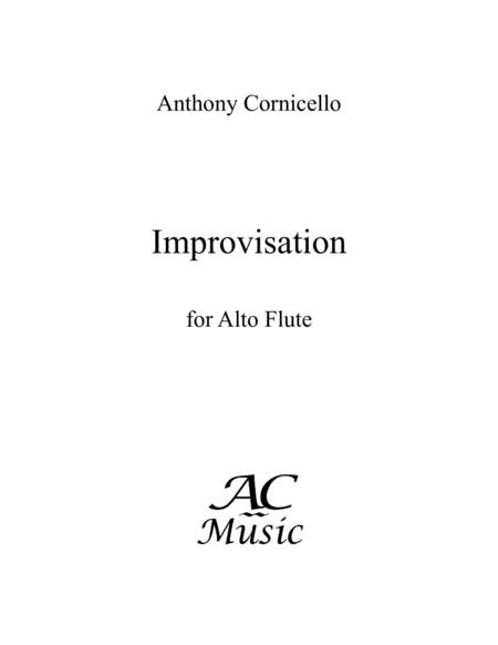 Improvisation For Alto Flute Sheet Music