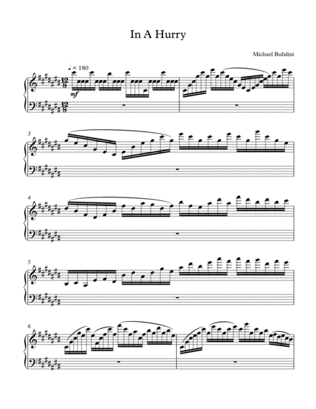 In A Hurry Sheet Music