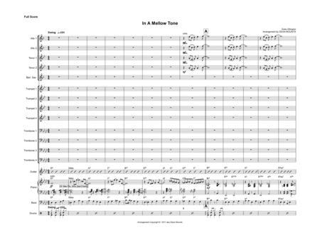 In A Mellow Tone Instr Big Band Sheet Music