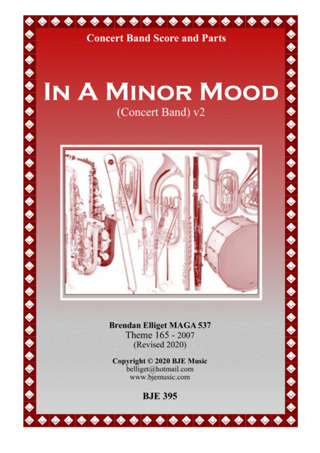 In A Minor Mood V2 Concert Band Score And Parts Pdf Sheet Music