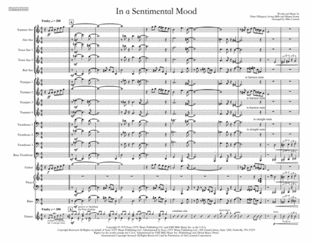 In A Sentimental Mood Arranged By Mike Conrad Sheet Music