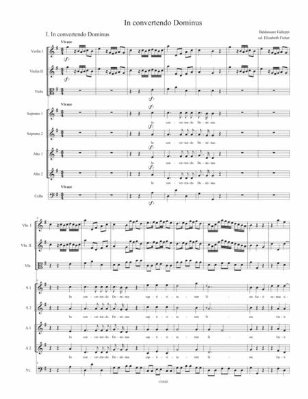 In Convertendo Dominus Full Score Sheet Music