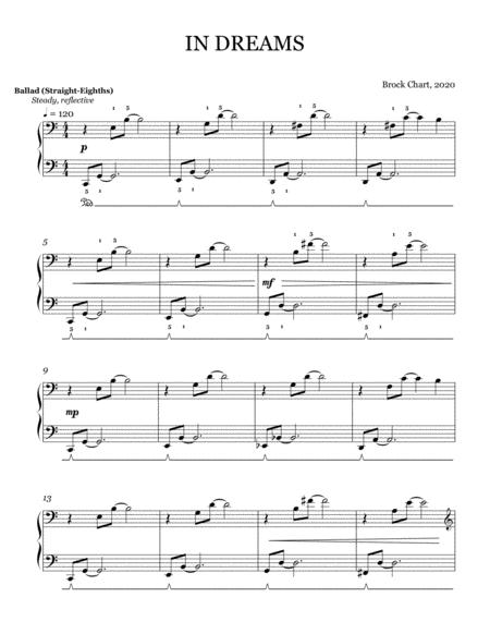 Free Sheet Music In Dreams Early Intermediate Jazz Piano Solo