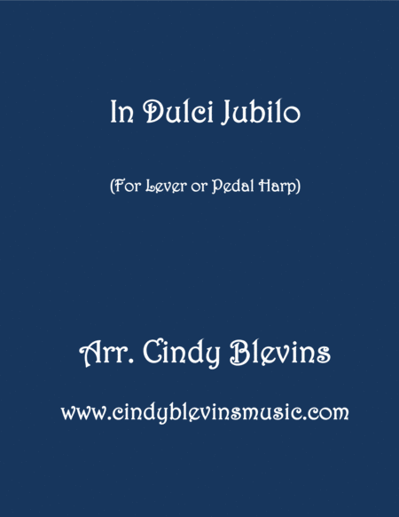 In Dulci Jubilo Arranged For Lever Or Pedal Harp From My Book Winterscape Sheet Music