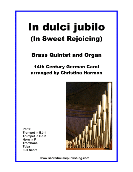 Free Sheet Music In Dulci Jubilo Brass Quintet With Organ