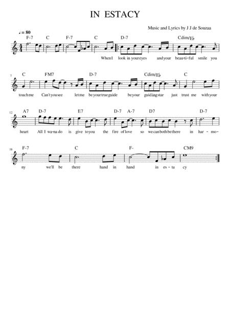 Free Sheet Music In Estacy