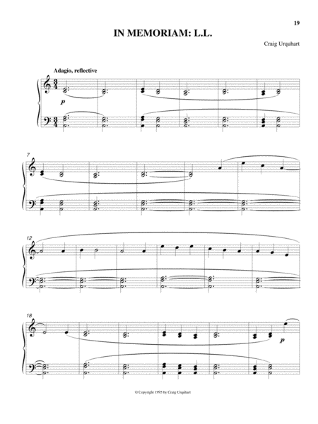 In Memoriam L L Sheet Music