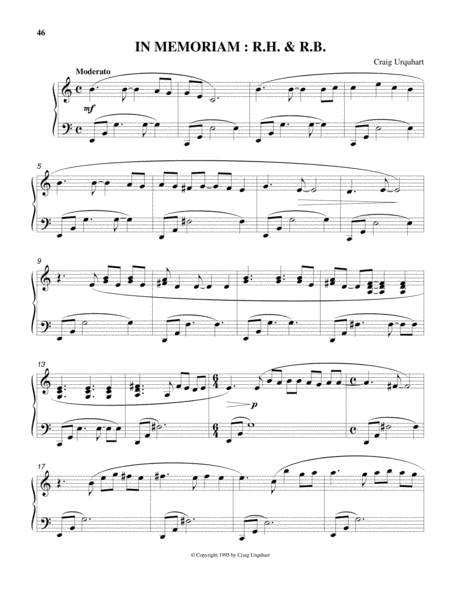 Free Sheet Music In Memoriam R H R B