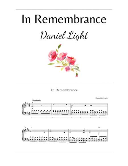 In Remembrance Sheet Music