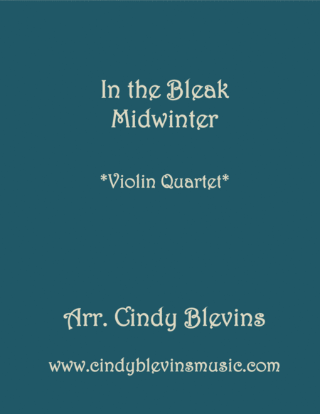 In The Bleak Midwinter For Violin Quartet Sheet Music