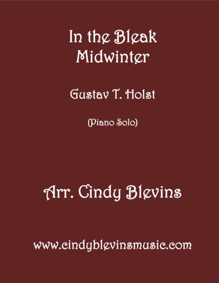 In The Bleak Midwinter Piano Solo From My Book Holiday Favorites For Piano Sheet Music