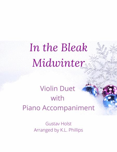 Free Sheet Music In The Bleak Midwinter Violin Duet With Piano Accompaniment