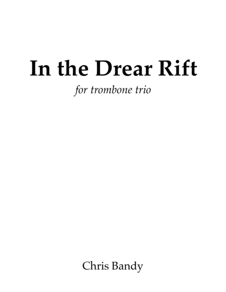 Free Sheet Music In The Drear Rift