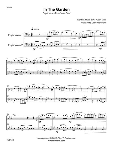 Free Sheet Music In The Garden Euphonium Trombone Baritone Tc Duet Unaccompanied