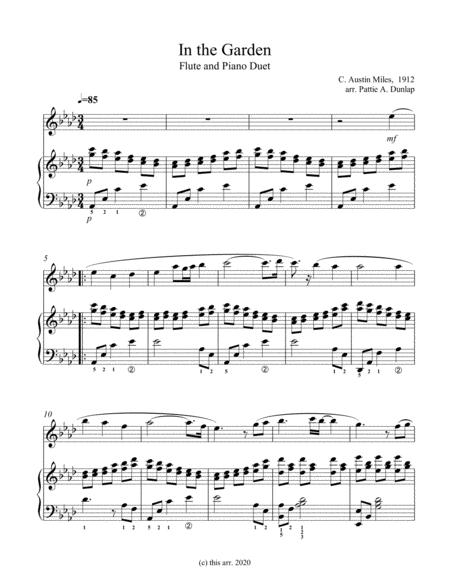 In The Garden Flute And Piano Duet Sheet Music