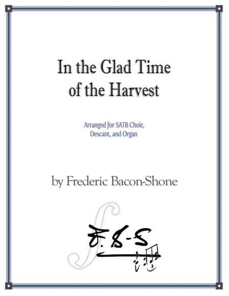 Free Sheet Music In The Glad Time Of The Harvest