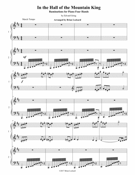 In The Hall Of The Mountain King As Performed By Soundsketch Sheet Music