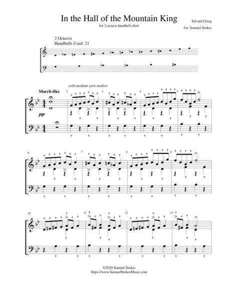 Free Sheet Music In The Hall Of The Mountain King For 2 Octave Handbell Choir