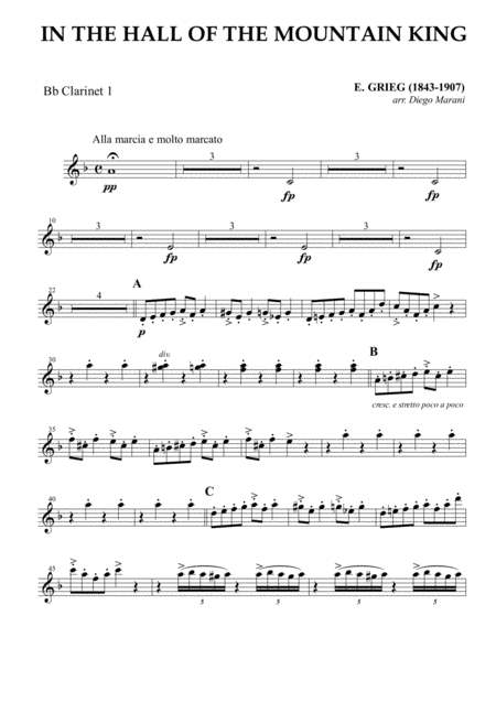 In The Hall Of The Mountain King From Peer Gynt Suite Sheet Music