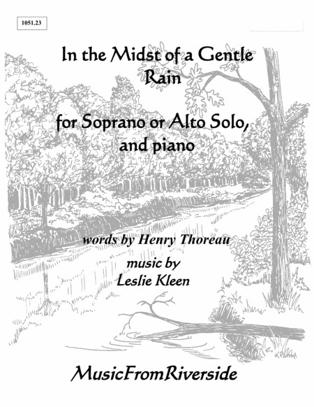 Free Sheet Music In The Midst Of A Gentle Rain For Soprano Or Alto Solo And Piano