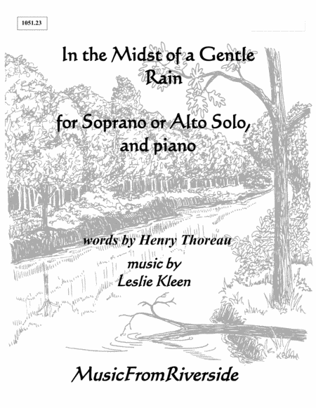 In The Midst Of A Gentle Rain For Soprano Or Alto Solo And Piano Sheet Music