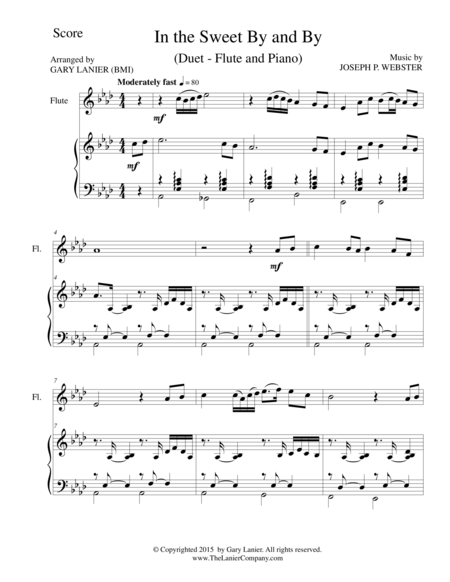 In The Sweet By And By Duet Flute And Piano Score And Parts Sheet Music