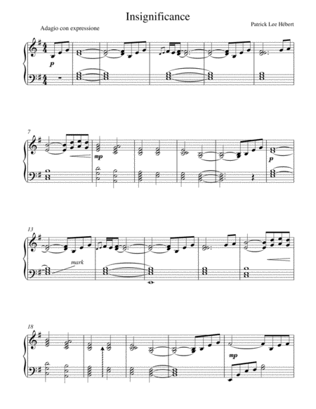 Insignificance Sheet Music